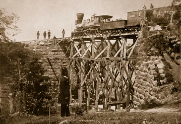 Joukkojen rakentama silta Orange und Alexandria Rail Roadille, 1861-65